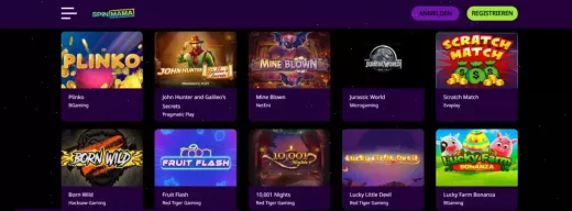 Spinmama Casino Willkommensbonus bis 1.500 € und 250 Freispiele